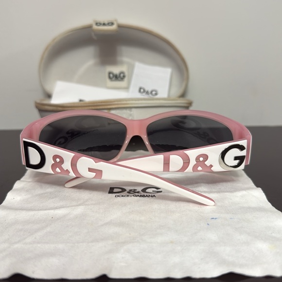 D&G White and Pink Sunglasses Y2K USED main image 5